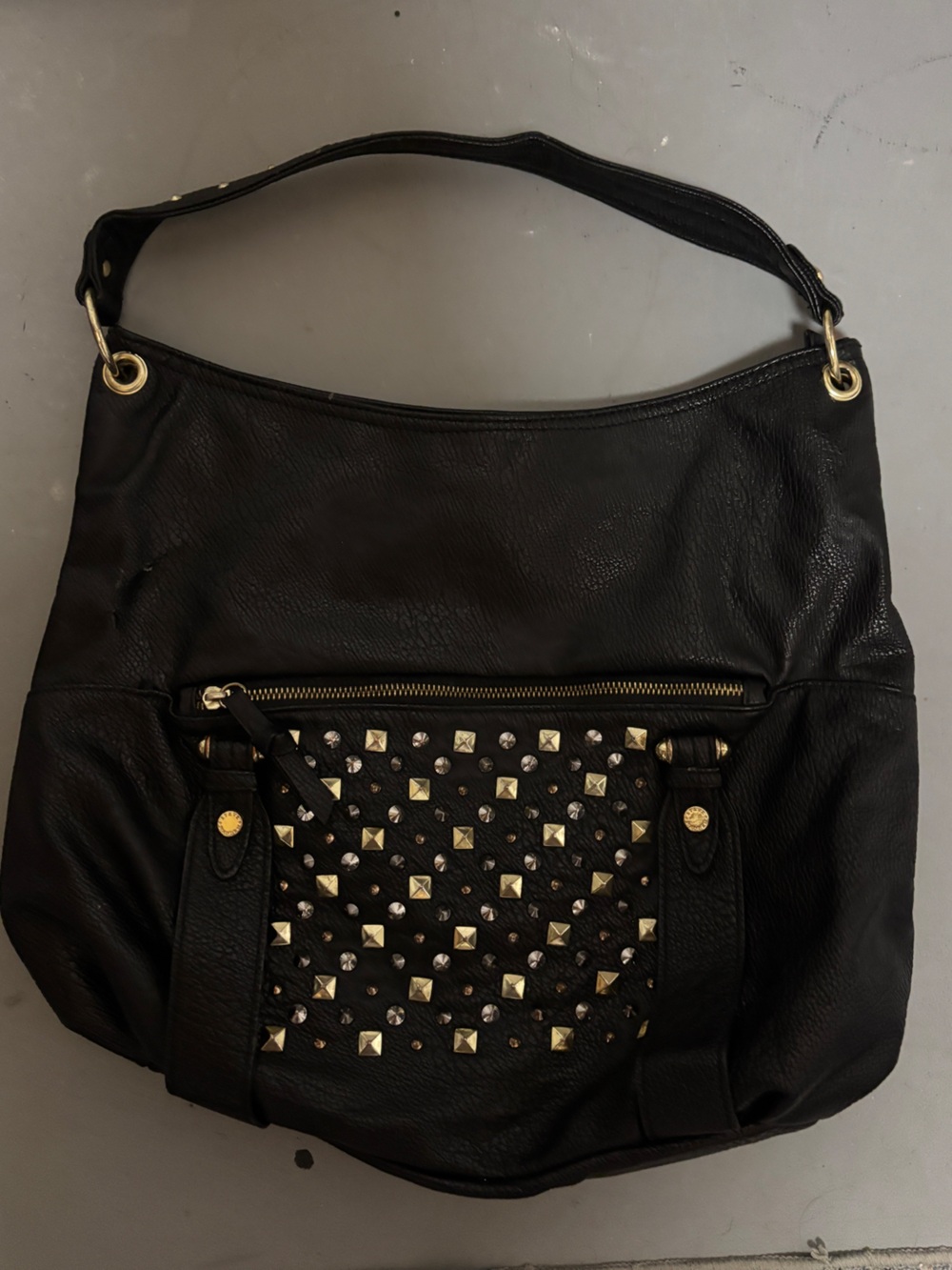 Steve Madden faux leather shoulder bag with studs